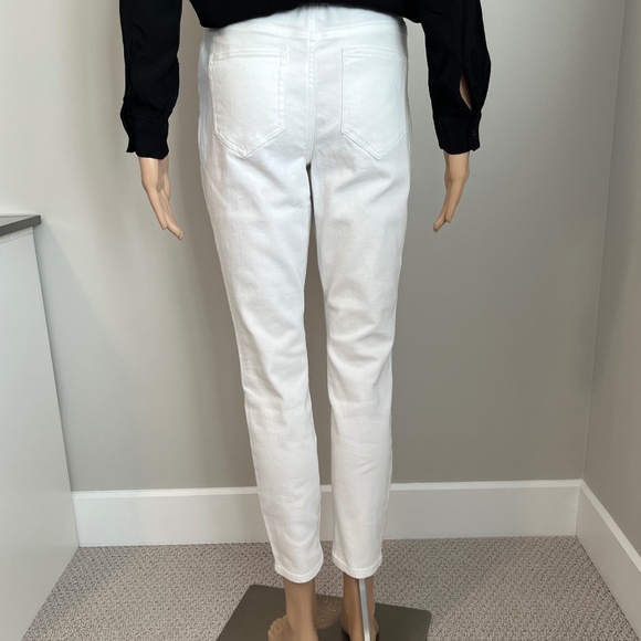 NWT Lands' End High Rise Skinny Jeans in White, Women's Size 6 Petite L28 - Picture 3 of 7